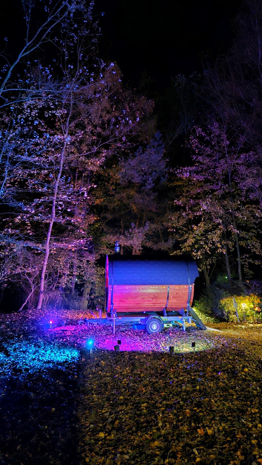 Sauna Linke Seite LED-Beleuchtung